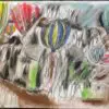 Desenho carvão com pastel seco